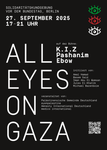 Solidaritätskundgebung und Konzert "All Eyes on Gaza"